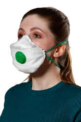 Semi-filtering mask for protection against aerosols with additional protection against vapours and gases "Respirator "Lepestok-4