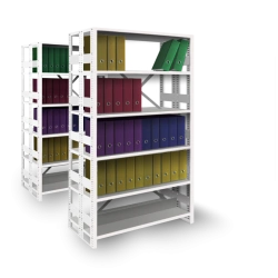 Metal office shelving unit
