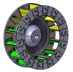Rotor with grinding blades