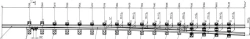Frame rail with spur of UIC60 type UIC60 grade 1/9 (project MSZ.8398.01.000/-01)