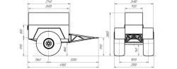 Trailer to snowmobiler "Predator" P12-260