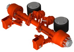 Axle unit 9331105.00.000: wheel axle 9321115.00.000 on pneumatic suspension 9310002.00.000