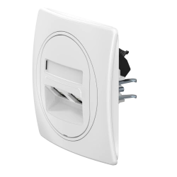 CADUCEUS ALING EON Flush-mounted socket double telephone 2xRJ12 6P6C, cat. 3, white, art. no. E6131.00