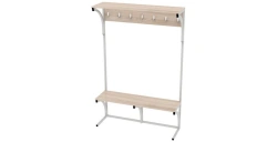 Floor coat rack with bench 1200x370x1800mm (WxHxH)