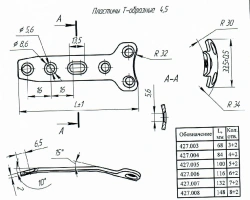 T-shaped inserts 4,5, article no. 427.004