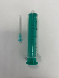 Injection syringe single use sterile two-detailed 20ml "Luer Lok" with or without needle.