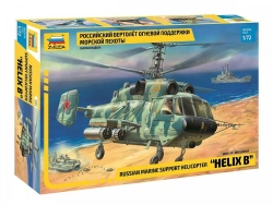 Assembled model Russian Marine Corps fire support helicopter