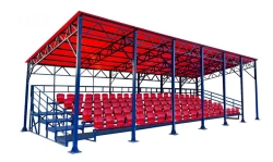 Collapsible 5 row 5-seat grandstand for 110 seats (with polycarbonate canopy)