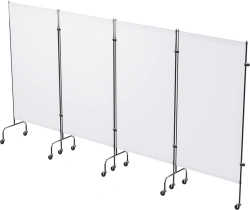 SHM - "MSC"(MSC-45302M) Medical screen of stainless steel, on wheels, four-sectional