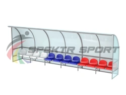 Players and referees booth for 12 seats