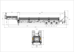 Semitrailer 98134B (loading space design - supporting frame, platform, sides, gangway)