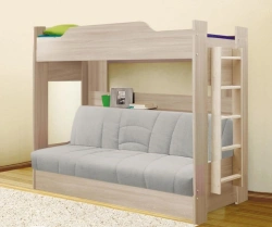 Wooden bunk beds for children