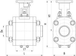 Ball shut-off valve ATEK.491284.560