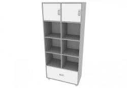 Single-sided shelving unit 798x380x1796 mm (WxHxH)