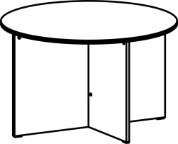 Round conference table 7051 Series "Rhythm"