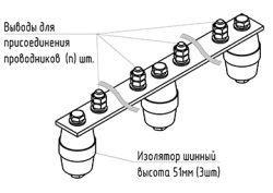 Main grounding busbar GZSh.04-430.570.16M8-M