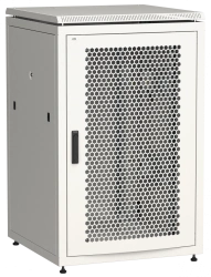 LN35-18U88-PM ITK LINEA N 18U 800x800mm perforated glass front doors rear metal grey.