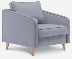 Armchair HAWARD Smoky grey velour