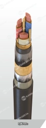 Power cable with copper conductors with paper insulation impregnated with viscous or non-flowing composition for voltage 6, 10 k