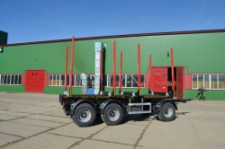 Three-axle logging trailer model PR-27 of modification PR-27L with axle unit BPW HSFALM 9010-15 V36 61.68.361.147QS, with tyres