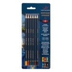 Watercolour art pencils "VISTA-ARTISTA" Fine VFWPB-6 Watercolour pencils set sharpened 10 x 6 colour.