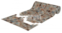 Anti-slip icarpet PRINT cut-out mat (103) "Tiles of Morocco" 100x1500