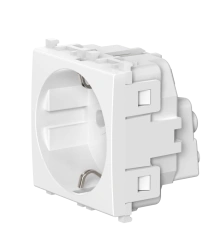 CADUCEUS ALING Experience + antibacterial Flush-mounted socket outlet with grounding 16A, 250V~, 1M, white, art. no. A74152.0