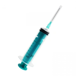 Single-use three-detail sterile injecting syringes with single-use injecting needles of 160 ml capacity