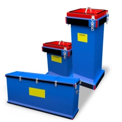 Sealed specialised container for collection, storage and transportation of waste thermometers and mercury-containing luminescent