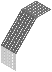 Bottom base of vertical external 90 degree angle of cable girder DKY 000 V90, with overall dimensions from 150 mm to 1000 mm