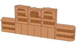 Shelving unit "Gorodok". Model: S-Go