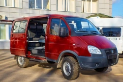 IATs-1767MY truck for passenger and cargo transportation on the basis of GAZ 3302 vehicle of 27527 modifications with diesel eng