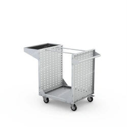 Trolley with shelves with protective cones series 1316