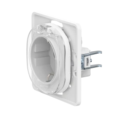 CADUCEUS ALING EON Flush-mounted earthed socket without cover with cover with plastic base 16A, 250V~, white, art.