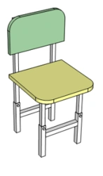 Children's chair (adjustable/non-adjustable) Type 1