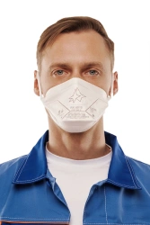 Personal respiratory protection equipment with filtering half-mask: respirator RK 6010 FFP1 NR D for protection against aerosols