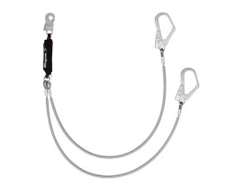 Steel double sling with shock-absorber, art. no. aC22, item vnt aC22