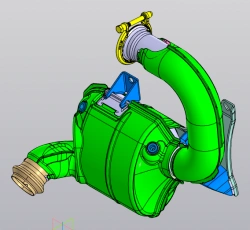 Catalytic converter assembly with clamp 11.26.310.620.000 (corresponds to 9817106280)