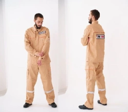 Men's suit (jacket, trousers) for protection against general industrial pollution and mechanical effects (abrasion) made of cott