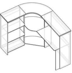 Reception desk, complete with corner segment, Art. CP01