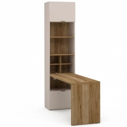 "SOHO" EED-02.DS, Right desk with shelf unit G7E from the modular furniture set "SOHO"