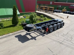 Four-axle container semitrailer model PF-41 of PF-41P modification with axle unit BPW HSFALM 9010-15 V36 61.68.361.147QS,