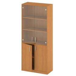 Semi-open cupboard for teaching aids with glass