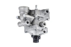 Trailer brake control valve with double conduit actuator and cut-off valve 25.3522210-10