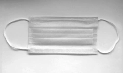 Medical disposable masks of nonwoven materials (??15/???20/???20/??15) non-sterile four-layer, density 70g/m2, white