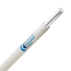 Single-core wire with aluminium core, insulated with polyvinylchloride plastic, without sheath, APUV grade