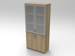 Document cabinet - closed (upper fronts aluminium with glass insert) ref. SHDZ20.09