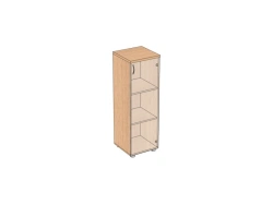 Document cupboard with transparent/tinted glass, medium, narrow 400*405*1230 mm UpShSS-4