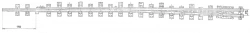 Curved frame rail of P65 type with straight shank of the project 2372.01.020-01
