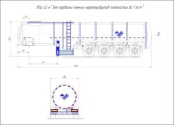 Semi-trailer tank-trailer PPTSN-998810-32 for transportation of dark oil products